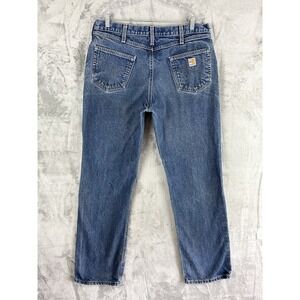 Carhartt Jeans Mens 38x34 Relaxed Fit Straight Leg FRB004 CAT2 Workwear Chore